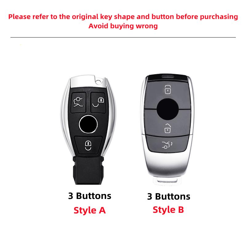 Alloy Car Key Case Cover Protect Shell Bag For Mercedes Benz A B C E S Class W204 W205 W212 W213 W176 GLC CLA GLB AMG W177 X167