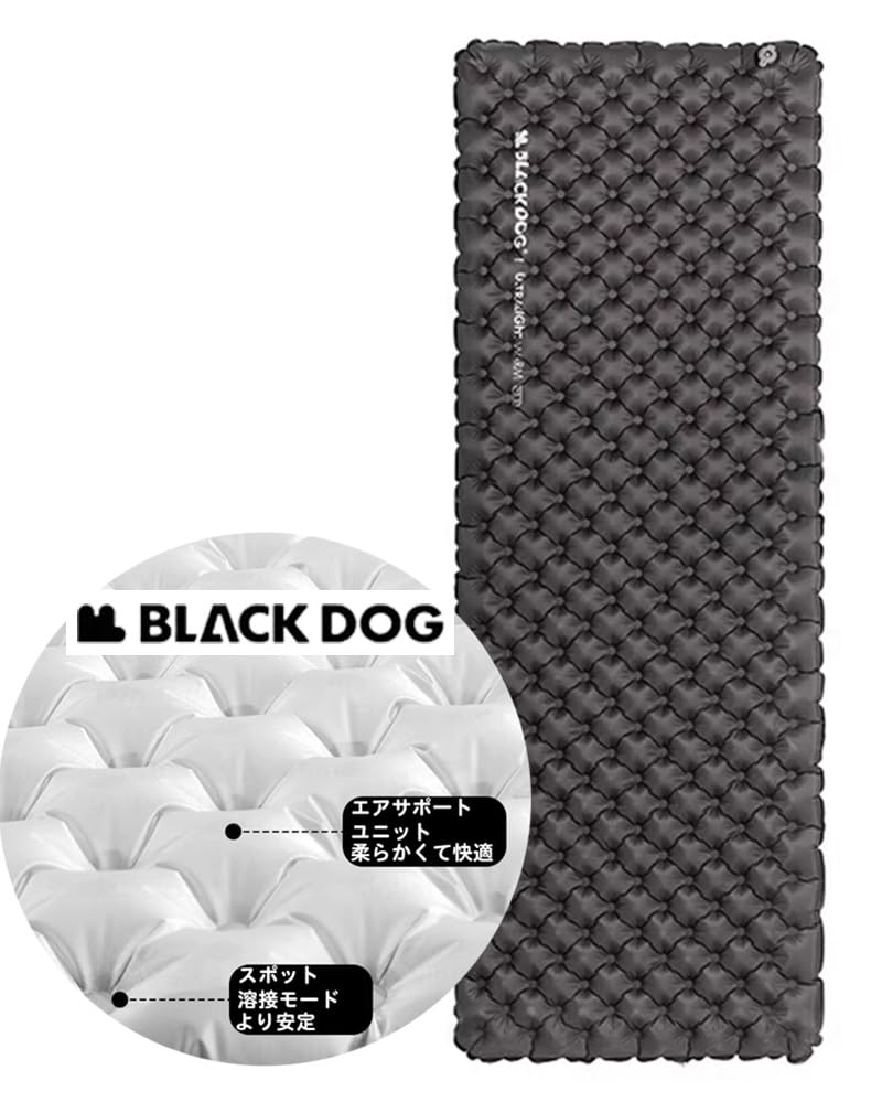 

Naturehike Blackdog с высоким значением R Воздушный надувной ... чёрный