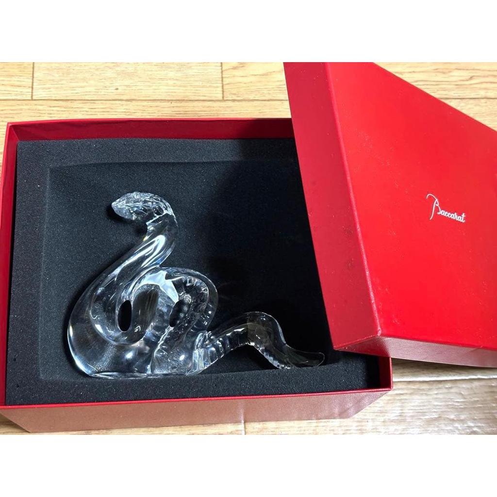 Used Baccarat Zodiac Snake Snake Crystal Figurine Figurine
