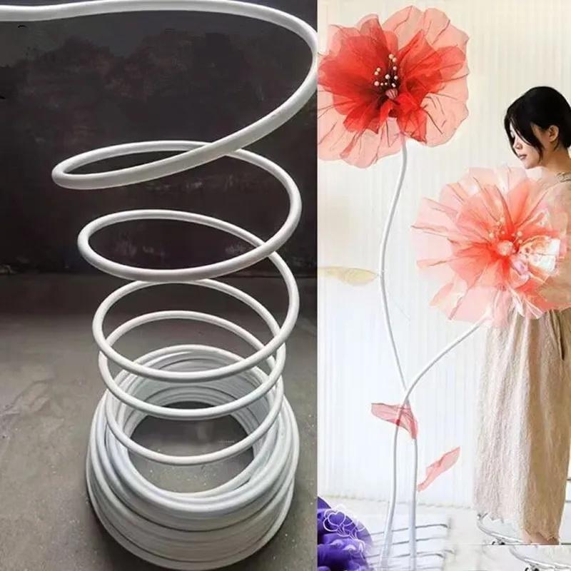 10M Party Decoration Styling Tube PVC Aluminum Plastic Molding Pipe For Baby Shower Birthday Christmas Wedding DIY Props