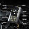 1Set Car Air Pump Portable Air Compressor Mini Self Propelled Electric Tire Pump Handheld Wireless Digital Display Charging Pump