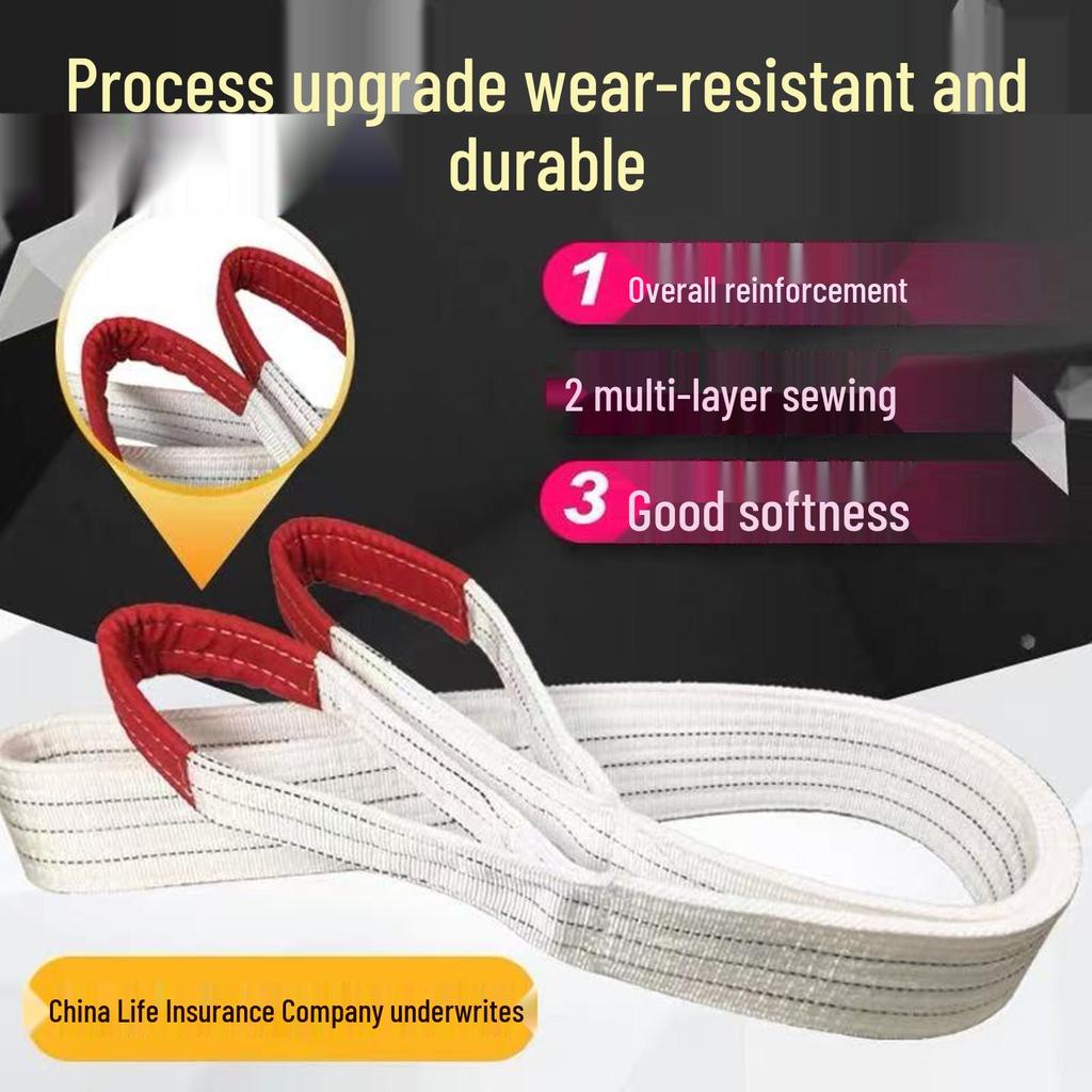 Free Shipping 5-Layer Flat Lifting Sling for Forklift/Overhead Crane, 3-4 Ton, 5-6 Meters