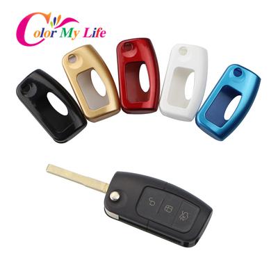 Barva My Life ABS barva pouzdra na klíče Ochranný kryt Dekorační krabička na klíče pro Ford Focus 2 Fiesta MK7 Ecosport Folded Key