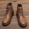 Stivali da Uomo alla Moda Stivali Casual in Pelle di Alta Qualità Classici Stringati Stivaletto alla Caviglia Stivali Eleganti da Uomo per il Lavoro Oxford High Top Botas