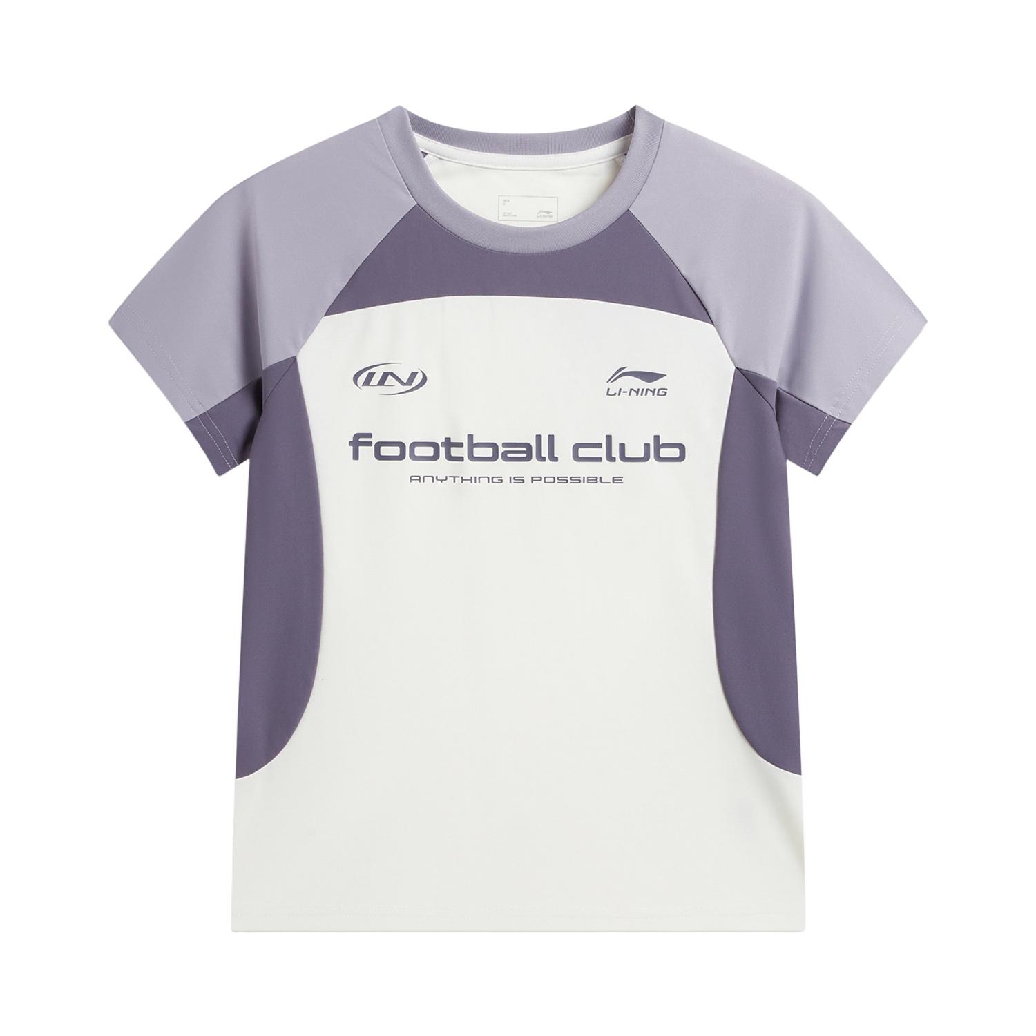 

Li-Ning Slim Fit Round Neck Logo Letter Color Block Raglan Sleeve T-Shirt Women tops ATSW368-3 S