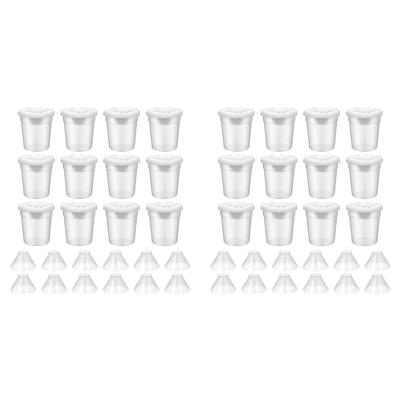 24 Packs Paint Cups With Lids For Kids No Spill Learning Color Cups Reusable Paint Containers With Lids For Young Artist