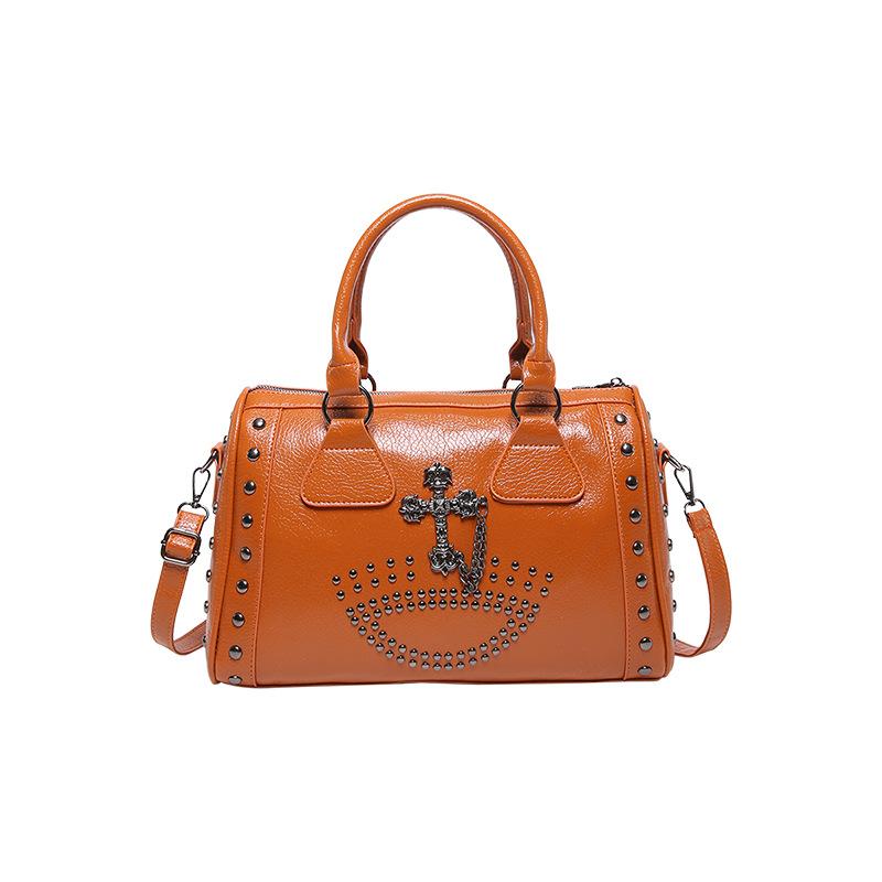 Punk-Stil Mode vielseitige große Kapazität Mehrfachfach Damen Tasche--Nietendekoration Umhängetasche/Pendler Handtasche