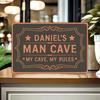 Custom Name Vintage Aluminum Metal Wall Sign Personalized Garage Home Outdoor Decor