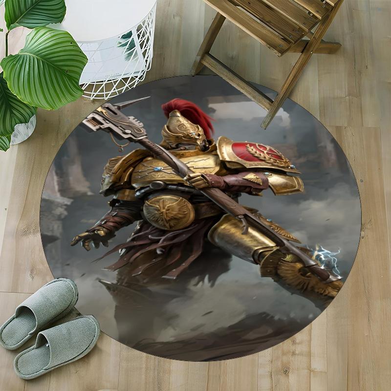 Warhammer 40K Printed Round Rug Carpet Chair Rug Area Rug Entryway Doormats,for Office Chair Living Room Bedroom Kitchen Room.