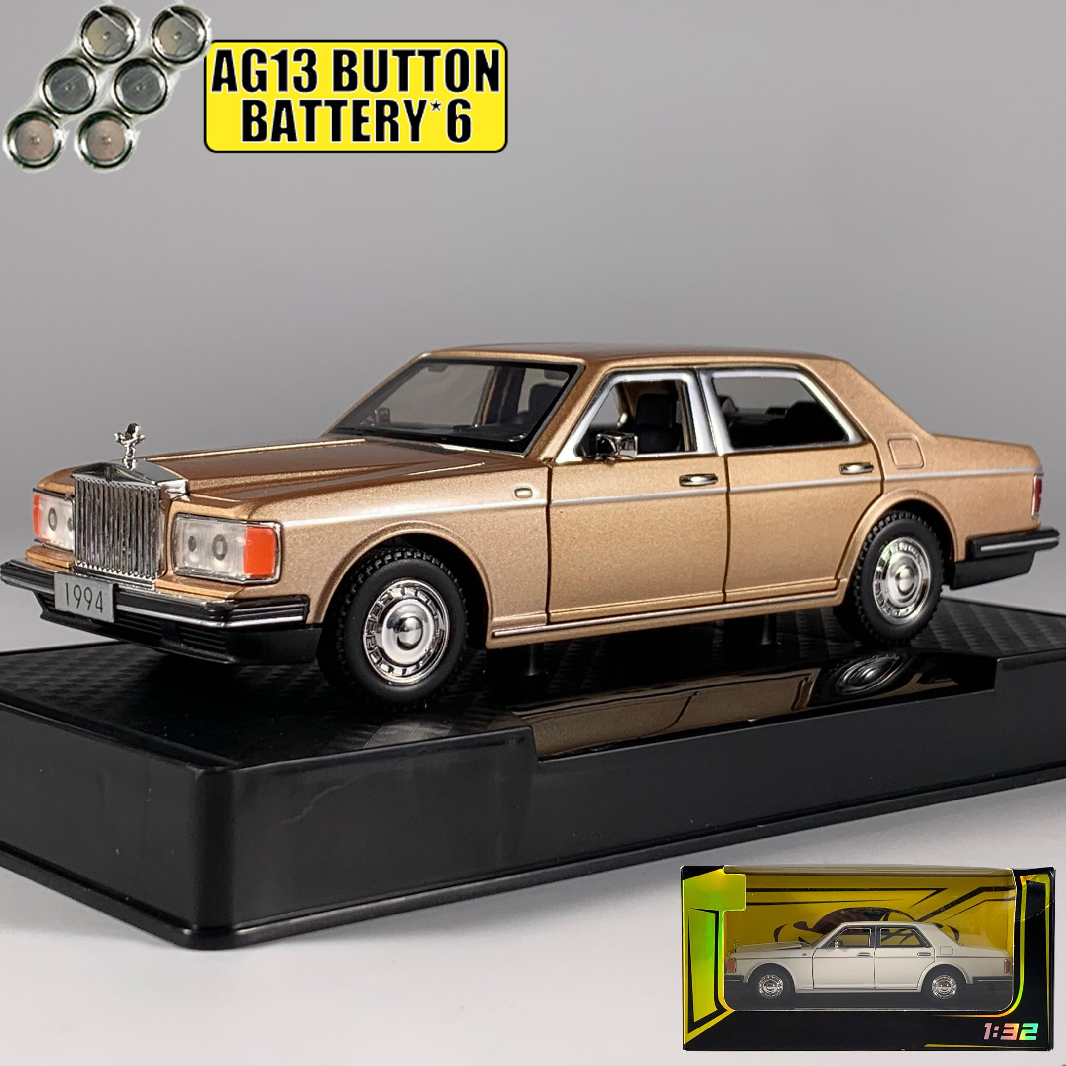 1:32 1994 Rolls Royce Silver Spur Limousine Legering Metaal Diecast Modelauto Geluid En Licht Pull Back Collectie Hobby Decoraties