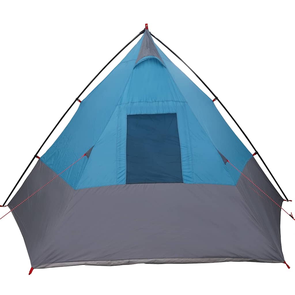 Tipi Tent with Roof and Storage Blue 383 x 338 x 217 cm Taffeta