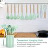 Cooking Utensils Kitchen Utensil Set, 12 PCS Wooden Handle Nontoxic BPA Free Silicone Spoon Spatula Turner Tongs Kitchen Gadgets Utensil Set