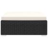 Modular Footstool 1 Pc + Cushions Poly Rattan Black