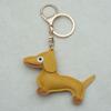 In-Stock Dachshund Cartoon Pendant Leather Dog Bag Charm Phone Case Accessory Creative Car Charm