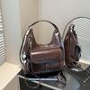 Niche retro large-capacity bag women's autumn and winter new commuter shoulder bag Maillard multi-purpose backpack