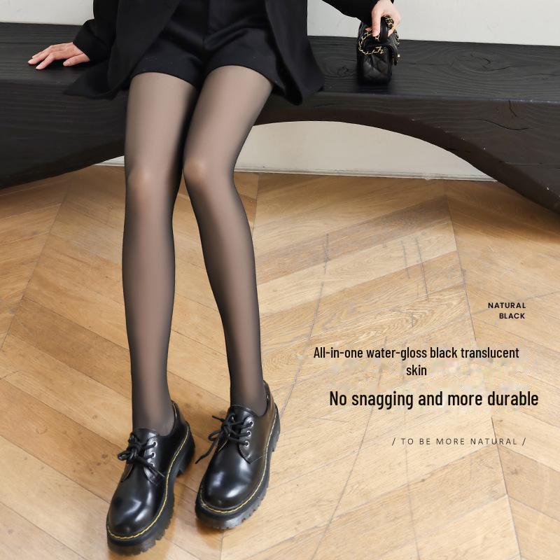 Women's Transparent-Look Velvet Leggings: Autumn/Winter Thick, Sexy, Slimming, Skin-Tone Pantyhose with Bare-Leg Effect