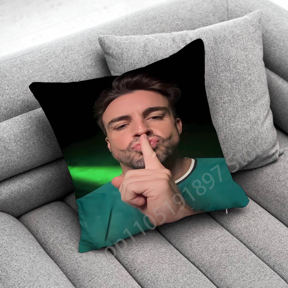 F-Fernando A-Alonso Throw Pillow Case For 45x45cm 40x40cm 55x55cm 50x50cm 30x30cm Square Car Pillowcase Shell