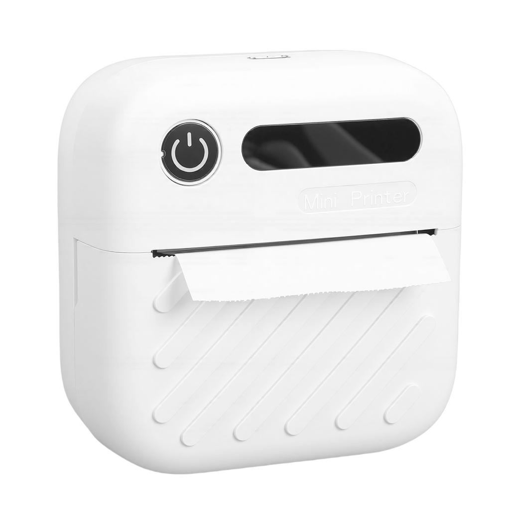 Bluetooth Label Printer Portable Inkless Thermal Printing Machine with Multiple Templates for Home School Office White