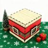Christmas Gift Box Wooden Storage Box with Lid Xmas Design Present Box for Festive