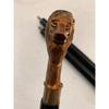 Vintage Victorian Wooden Walking Stick CaneAntique Brass Lion Head Handle Gift