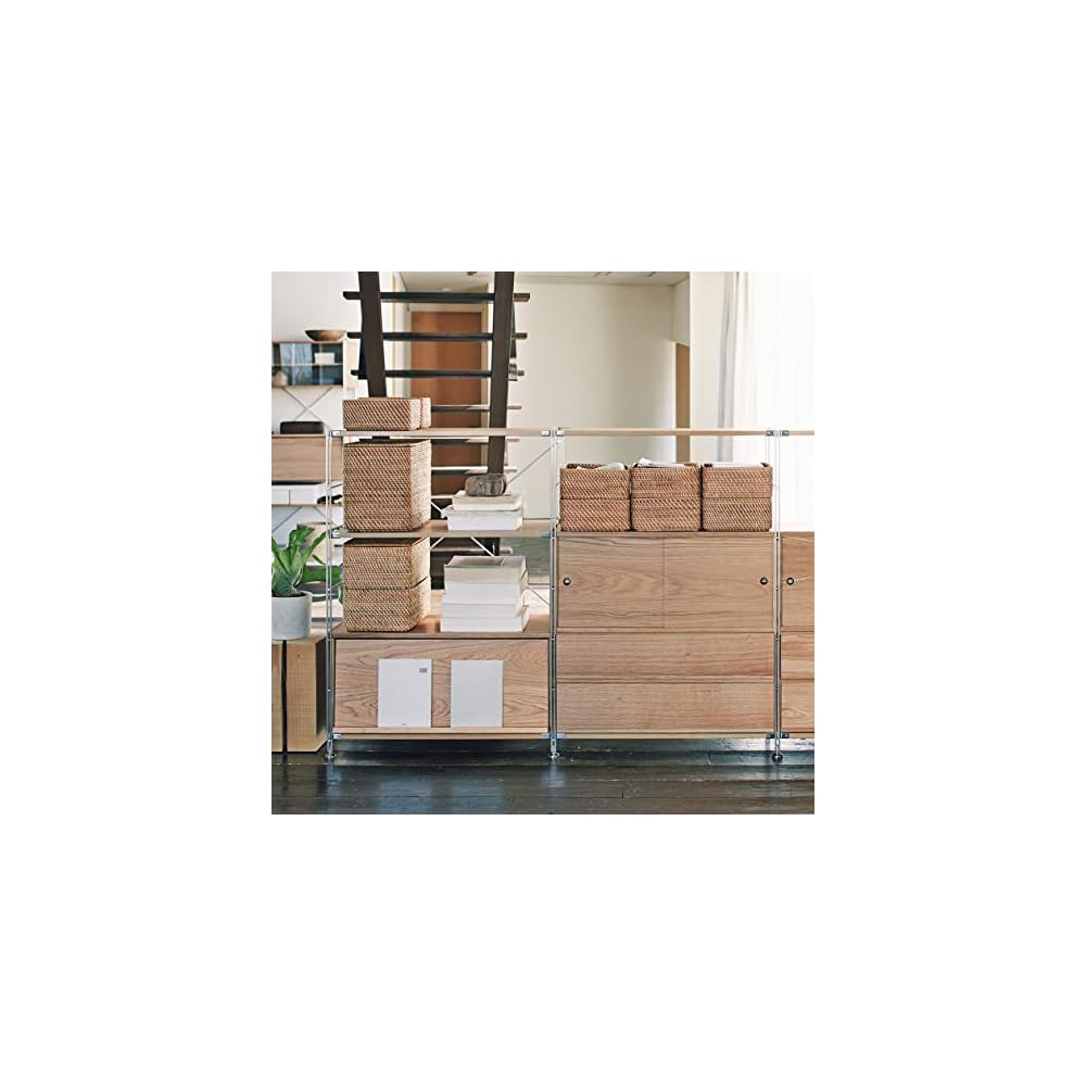 MUJI Stackable Rattan Rectangular Basket - Small V Approx. W36 X D26 X H12cm 47381290 Basket
