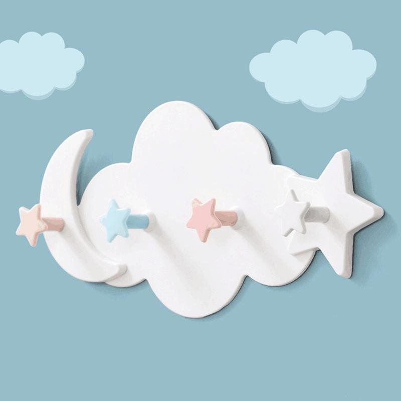 1pcs Bathroom No Punch Creative Hook Sticky Wall Hanging Sticky Hook Door Back Hook 4 Hooks Multifunctional Self Adhesive Hook