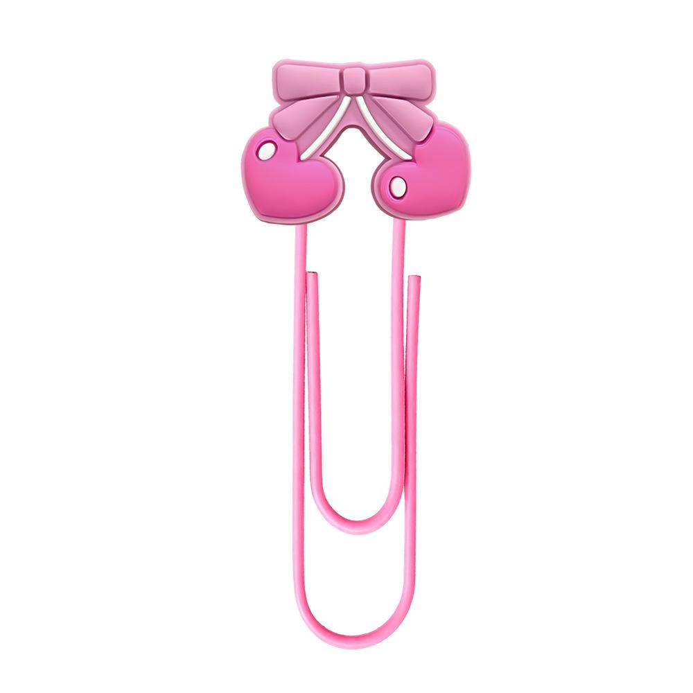 Pink Heart Cartoon Paperclip Bookmark for Office & DIY