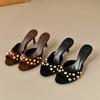 Zomer Hoge Hak Sandalen Met Velours Bovenkant Voor Dames Casual Chique Kleding