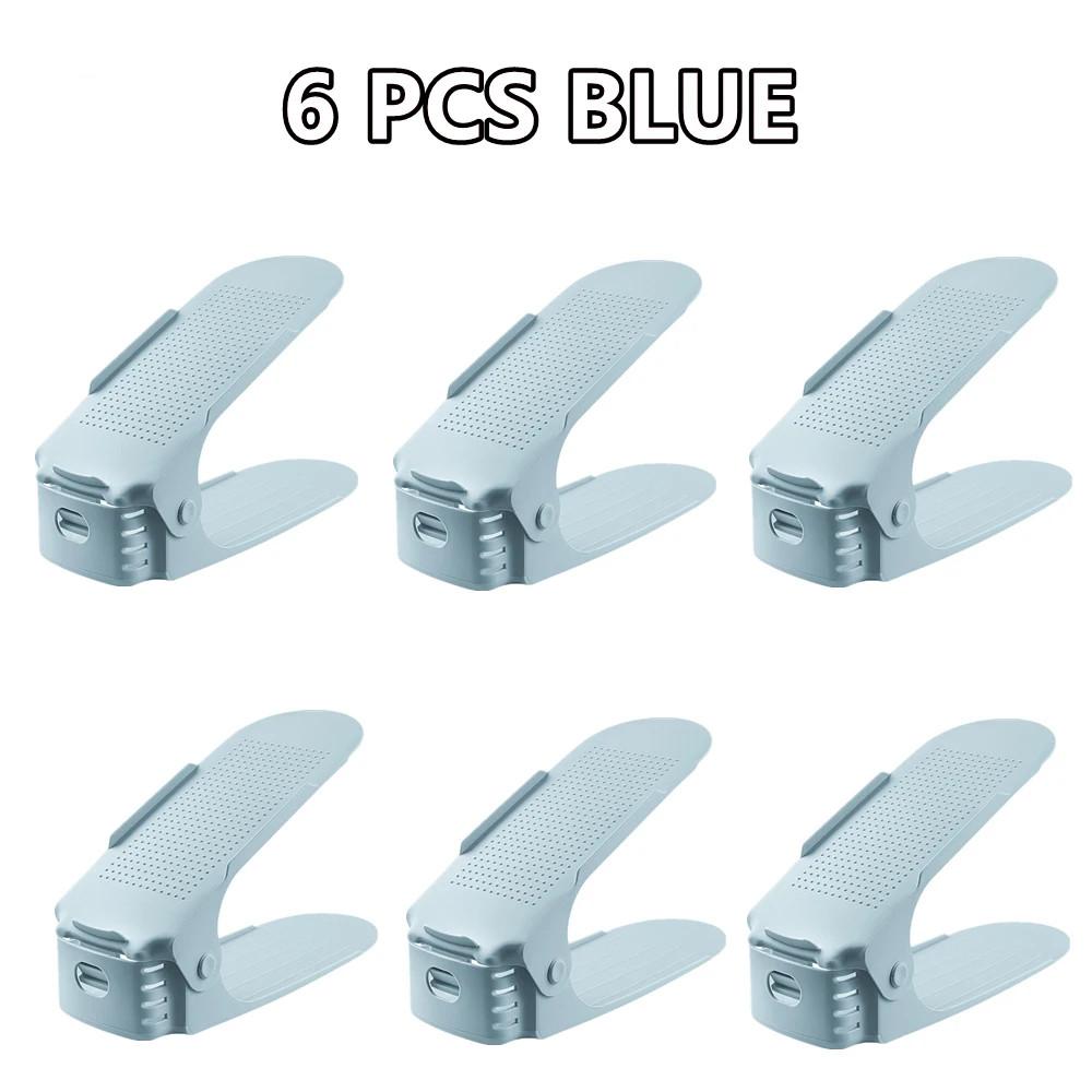 6/8/12/14Pcs Adjustable Shoe Organizer Shoe Support Rack,Space Saving Shoe-Shelf for Closet,Shoe Organizer Shoe Rack for Cabinet