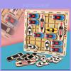 Wooden Car Parking Puzzle Toy For Kids Development And Parent Child Game