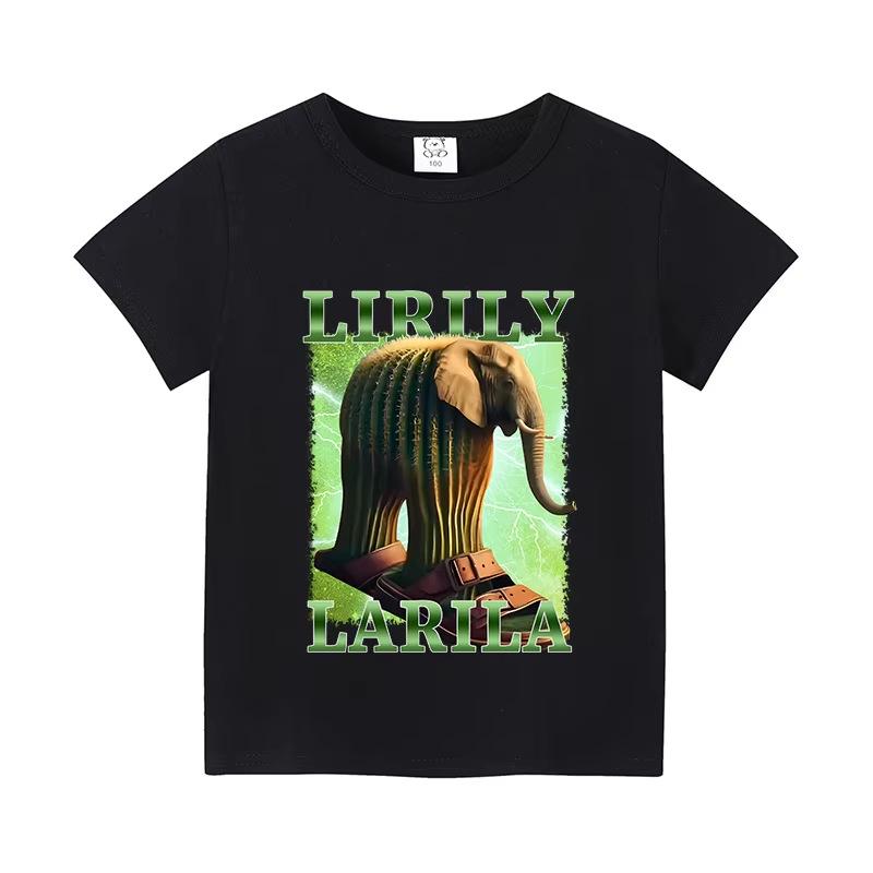 Italy Brain Rot Funny Animal Kids' Cotton T-Shirt - Cappuccino Assassin Short Sleeve