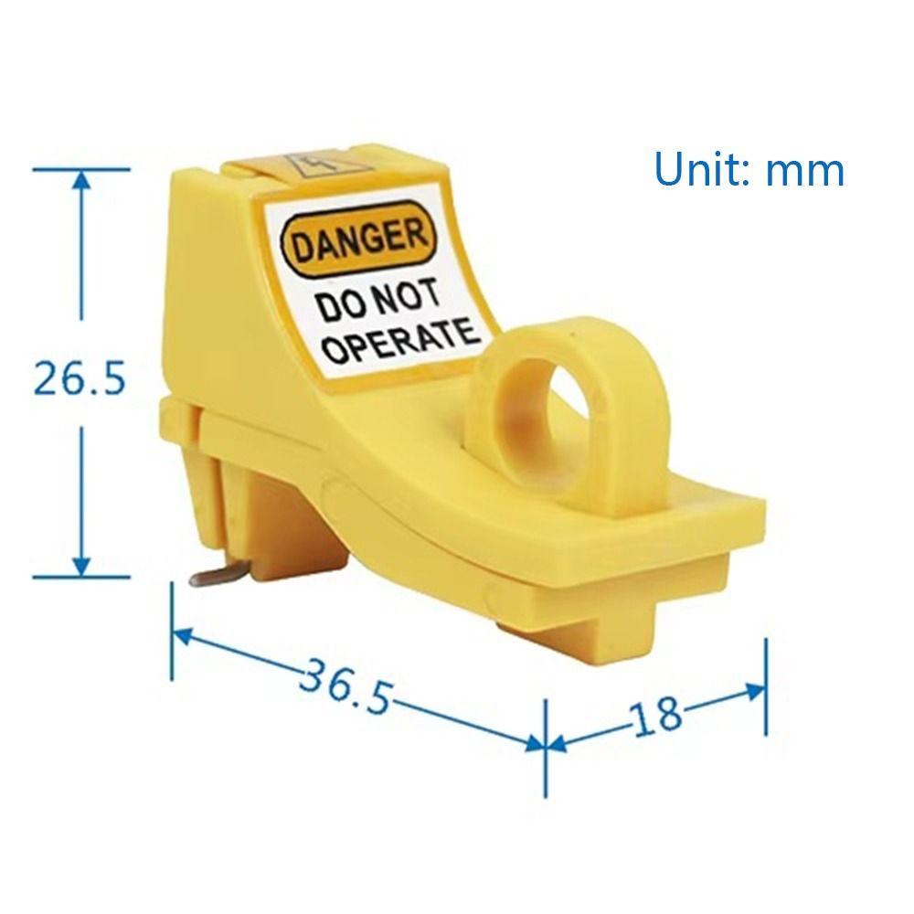 1Pcs Nylon Circuit Breaker Lockout Device Outward Pin Yellow Miniature Circuit Breaker Safety Lockout Compact Mechanical Design