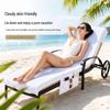 Soft, Sun-Protective Beach Chair Cover - Anti-Slip, Double-Sided Towel Texture with Pockets for Comfort on Outdoor Loungers