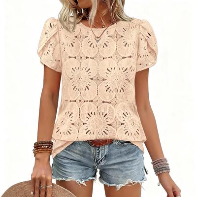Women's Casual Round Neck T-Shirt Short Sleeve Top
