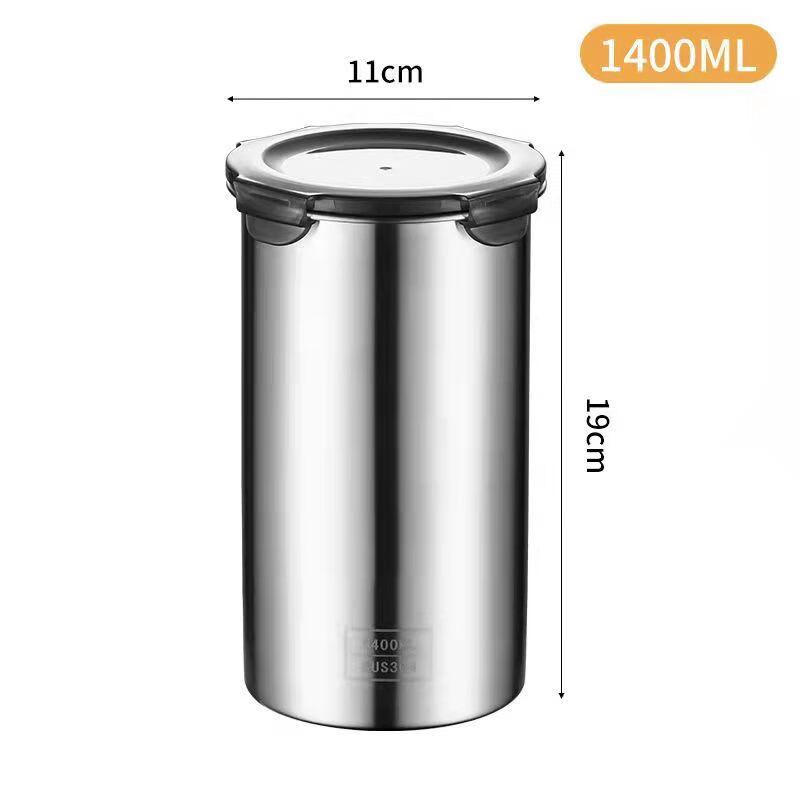 OEING 316 Stainless Steel Sealed Food Storage Canister 1400ml (Large)