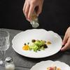 Western Food Steak Plate Household Shallow Plate Large Flat Plate Ceramic Fruit Plate Premium Sense White Cake Plate Vegetable Plate