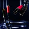 Gold-Plated Double Lotus RCA to Dual XLR Audio Cable Adapter