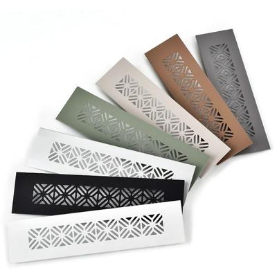 Couvercle d'aération rectangulaire Ornements perforés en alliage d'aluminium Accessoires pour armoire à chaussures, armoire