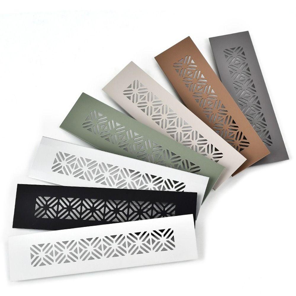 

Aluminum Alloy Vents Cover Louver Hole Ornaments Air Vent Decor Closet Shoe Wardrobe Accessories brown-5*15cm