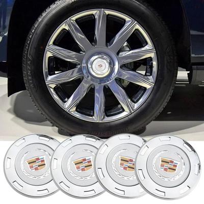 4 Piezas/juego 20CM Tapas Centrales para Rueda de Coche para Escalade Emblema con Logo de Neumático de Coche Accesorios Exteriores Decoración de Reacondicionamiento