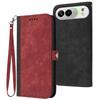 Side Buckle Double Fold Hand Strap Leather Phone Case