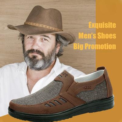 Mocassini Slip-On da Uomo in Tela Ortopedici Sollievo dal Dolore Traspiranti Suola Morbida Scarpe Basse Scarpe da Passeggio Leggere Antiscivolo da Esterno