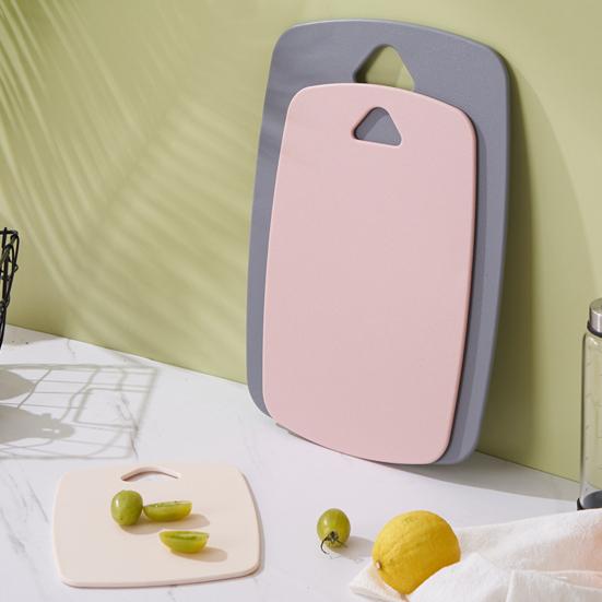 3ks Plastová Sada Krájecích Prkének Snadný Úchop Silná Prkénka na Krájení pro Kuchyň Maso Zelenina Ovoce Vhodné do Myčky Krájecí Prkénko