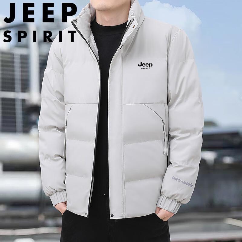 JEEP SPIRIT Men's Stand Collar Padded Winter Jacket