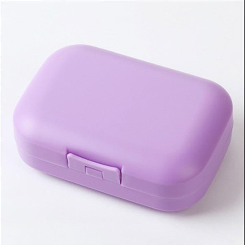 Portable Travel Soap Box Drain Box Waterproof Soap Case Sealed Soap Box Candy Color Soap Organizer for Bathroom Home El