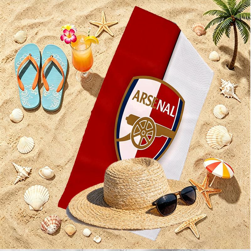Football Team Print Beach Towel, Versatile Lightweight Absorbent Beach Towel for Pool Surf Yoga Bathroom, Perfect Birthday Holiday Gift