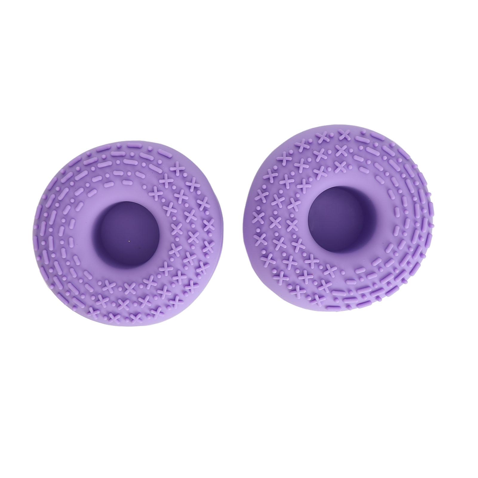 

2 Pcs Donut Shape Makeup Brush Cleaner Silicone Cosmetic Brush Cleaning Mat for Storage Washing