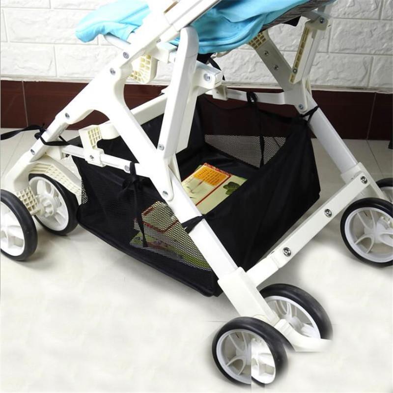 Baby Stroller Basket Storage Portable Pram Newborn Stroller Basket Useful Basket Stroller Accessories lace fastening