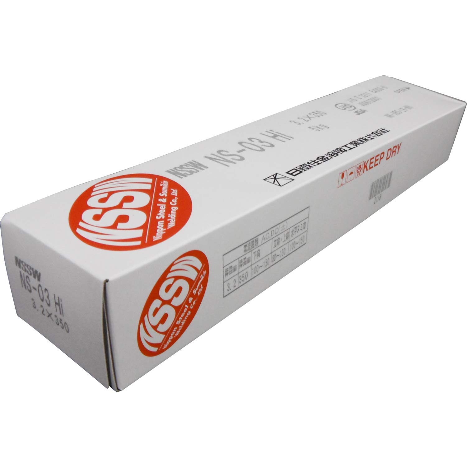 

Nippon Steel Sumitomo Metal Welding Rod for Mild Steel & NS-03Hi 3.2×5kg