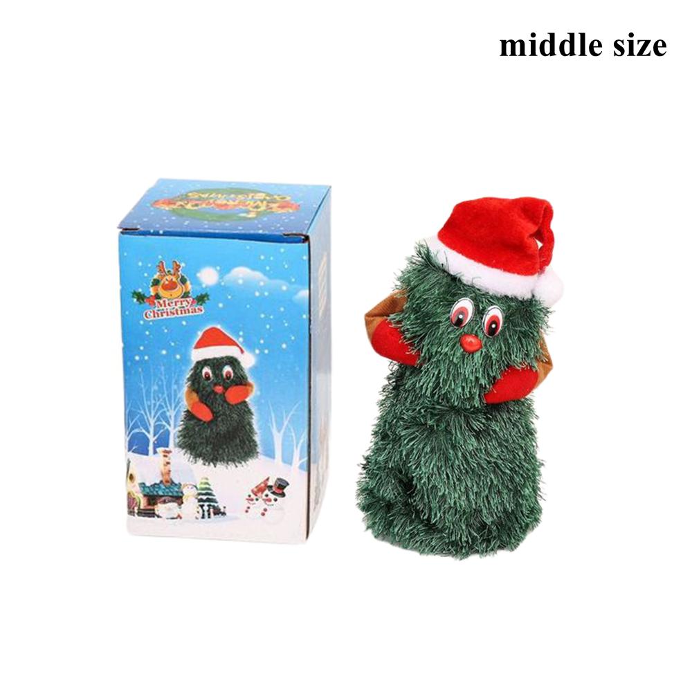 Crative Cute Christmas Tree With Christmas Hat Ornaments Elk With Scarf Toy Decoration Home Room Festival Decoration Friend Gift